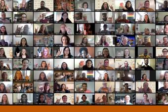 A screenshot of all the 2020 HCLI attendees on Zoom for the first virtual HCLI