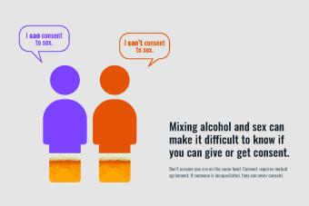 Poster from alcohol and consent campus campaign